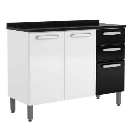 BALCÃO BERTOLINI EVIDENCE 3 PORTAS 2 GAVETAS