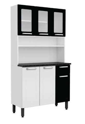 BALCAO BERTOLINi EVIDENCE 03 PORTAS 01 GAVETA-PRETO