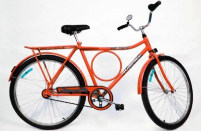 BICICLETA MONARK BARRA CIRCULAR ARO 26 VERMELHA