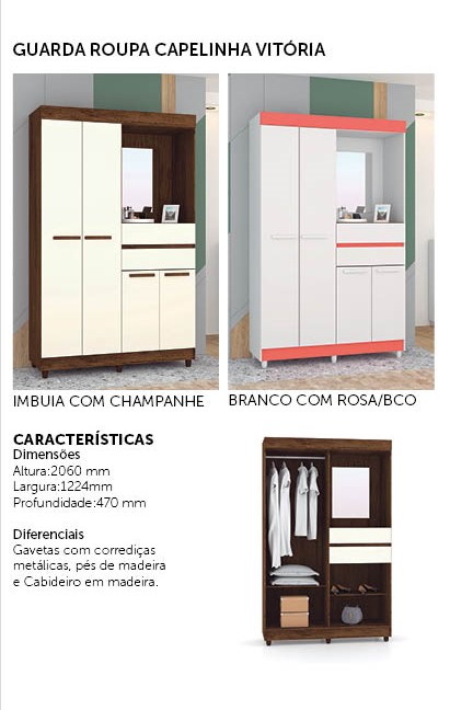 GUARDA ROUPA CAPELINHA VITORIA