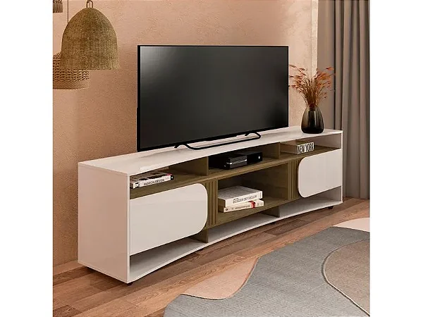 Rack Elegance com 2 Portas e 7 Nichos