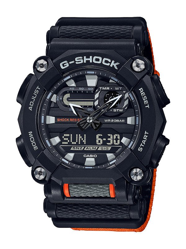 Relogio Casio Gshock Ga- 900C-1A4dr - Preto/Laranja
