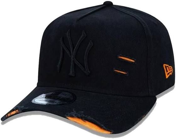 Boné New Era Destroyed New York Yankees Preto/Laranja