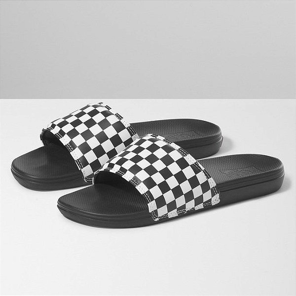 Chinelo Vans Costa Slide  Xadrez Black White