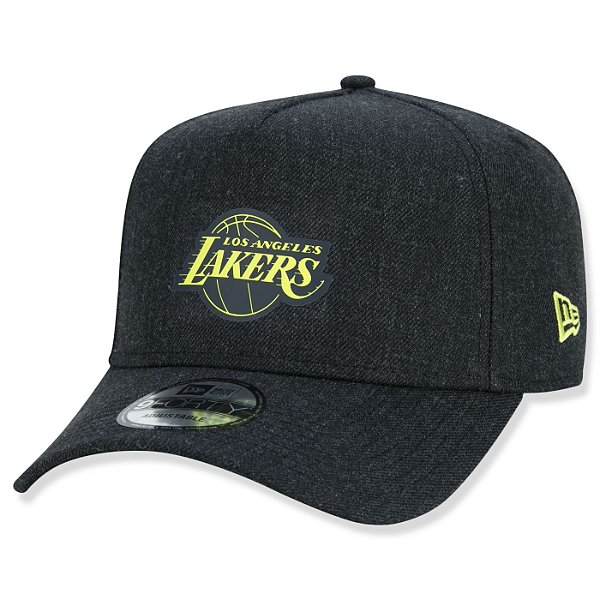 Boné New Era Aba Curva Los Angeles Lakers Urban Tech Logo - Grafite