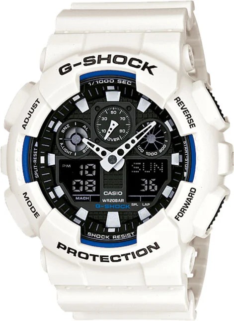 Relogio De Pulso Casio G-Shock Branco Ga100b7adr