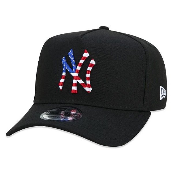 Boné New Era Aba Curva Usa New York Preto