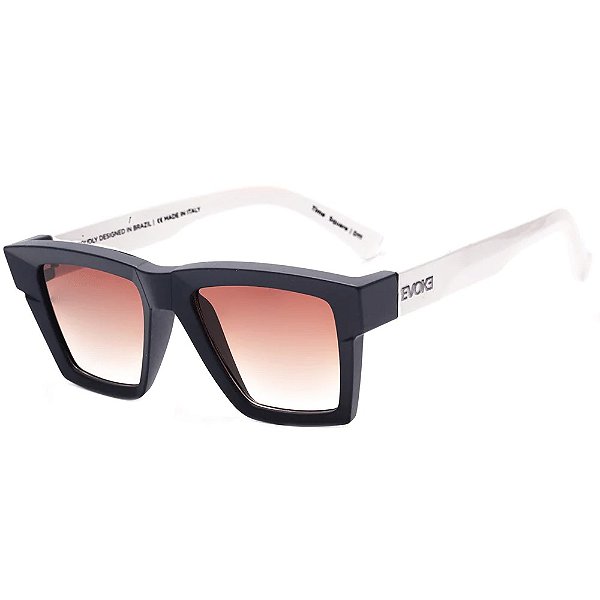 Óculos Evoke Time Square D11 Storm Blue White Silver/ Brown Gradient