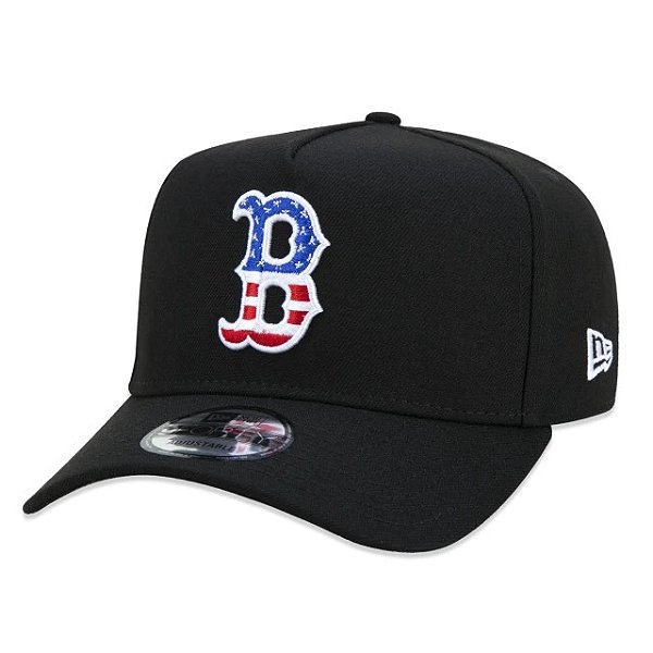 Boné New Era Aba Curva Mlb Boston Red Sox Usa Preto