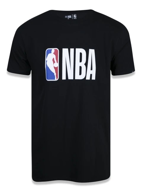 Camiseta New Era Basico Essentials Logo Nba Blk