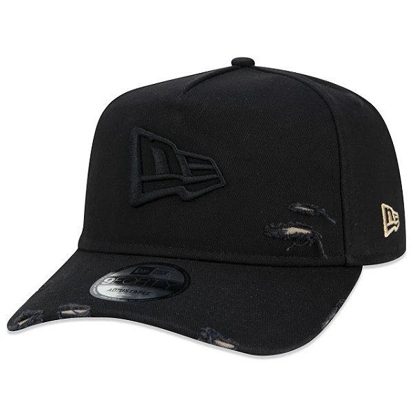 Bone New Era 940 Destroyed Nature Black