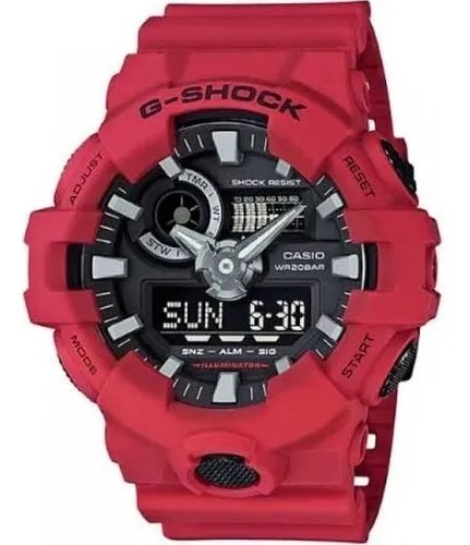 Relogio De Pulso Casio G-Shock Red Ga-700-4Adr