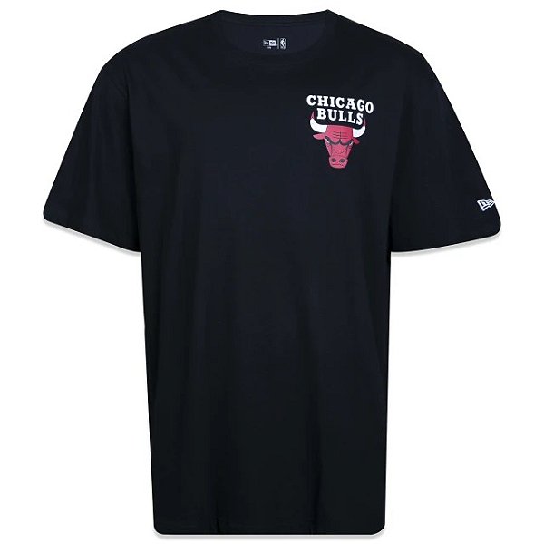 Camiseta New Era Core Nba Chicago Bulls Black