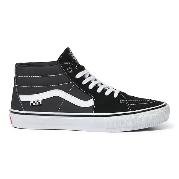 Tênis Vans Skate Grosso Mid Black/White