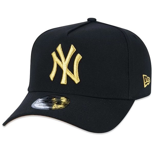 Boné New Era Aba Curva A-Frame New York Yankees Preto/ Dourado