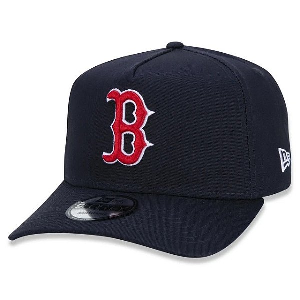 Boné New Era Aba Curva Boston Red Marinho