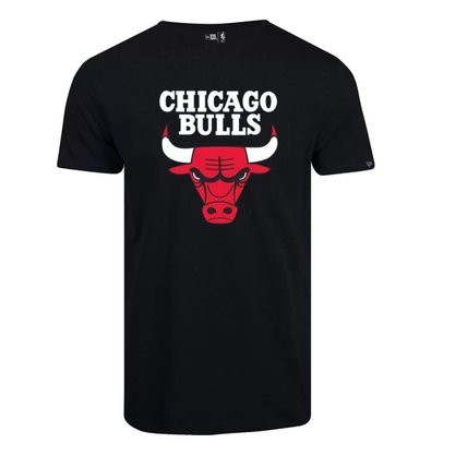 Camiseta New Era Nba Basic Logo Chicago Bulls Black