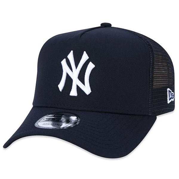 Boné New Era Aba Curva Trucker New York Yankees Marinho