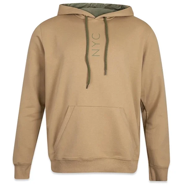 Moletom New Era Canguru Simple Sign New York City Kaki