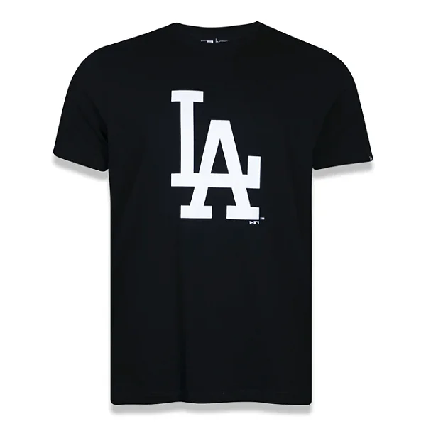 Camiseta New Era Essentials Los Angeles Dodgers Preto