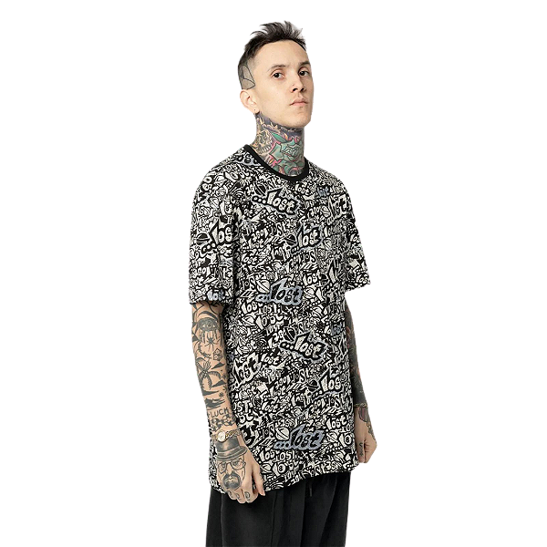 Camiseta Lost Full Print Lostmania Black