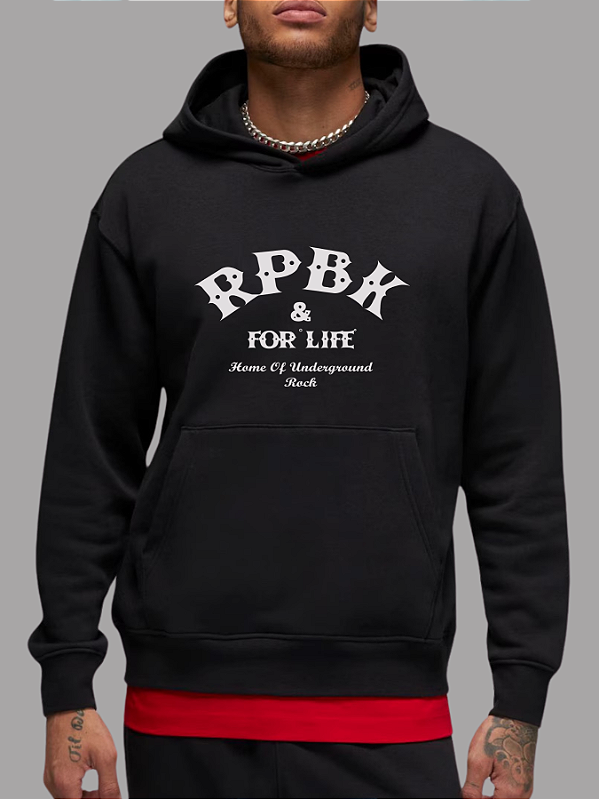 Moletom Rpk Cbgb Fechado Com Capuz Black