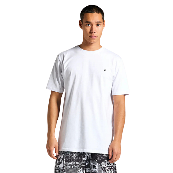 Camiseta Volcom Silk Mc Stone Blanks White