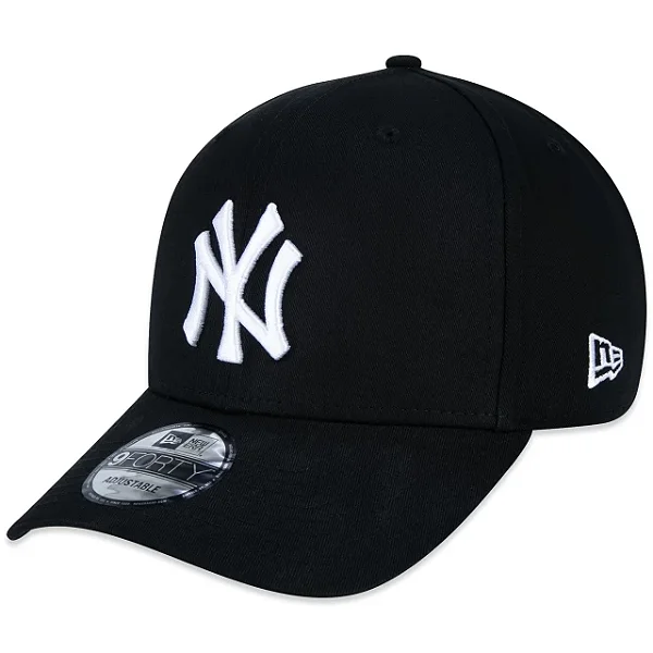 Boné New Era Aba Curva New York Yankees Black
