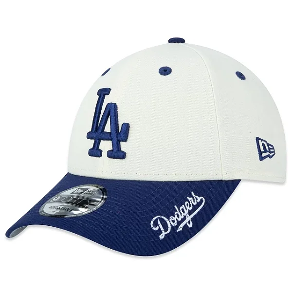 Boné New Era Aba Curva Los Angeles Dodgers Off White