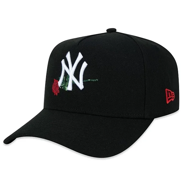Boné New Era Aba Curva New York Yankees Valentines Day Black