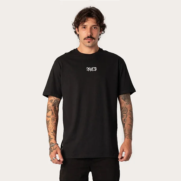 Camiseta Mcd Especial Manga Japonesa Caligraf Black