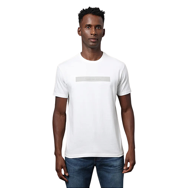 Camiseta Calvin Klein Jeans Masculina Logo Sport Off White