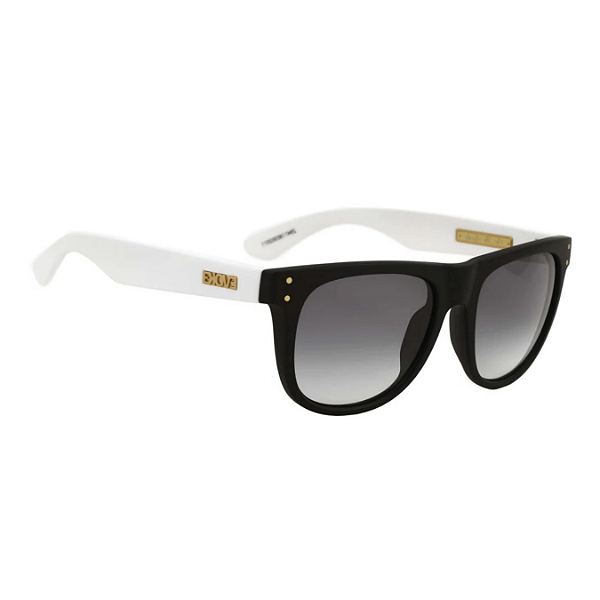 Óculos Evoke Rocks A10 Black Temple White Gold Gray Grad