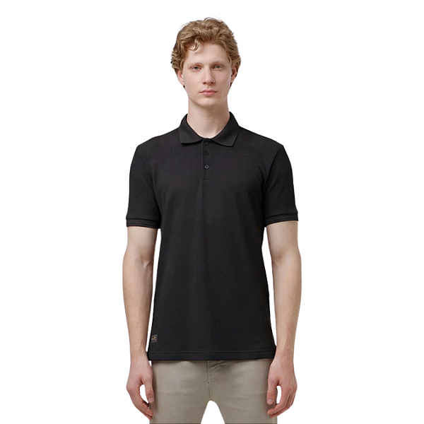 Polo Kingejoe Textura Tricot Slim Black