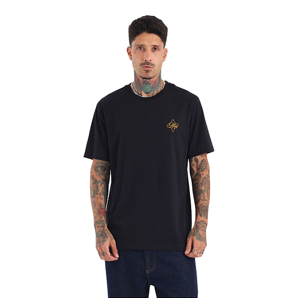 Camiseta Mcd Box Fit Caligraffiti Bordado Black