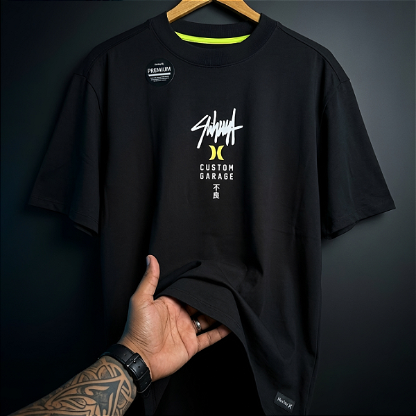 Camiseta Hurley Especial Shibuya Signature Block Party Maxft Black