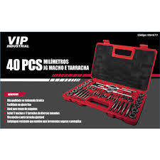 Jogo De Machos E Tarraxas - 40 Peças - Vip Industrial