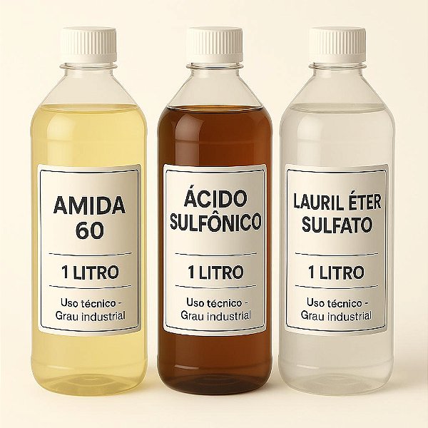 KIT 1 LITRO DE AMIDA,SULFONICO E LAURIL ( KIT COM 1 L DE CADA)