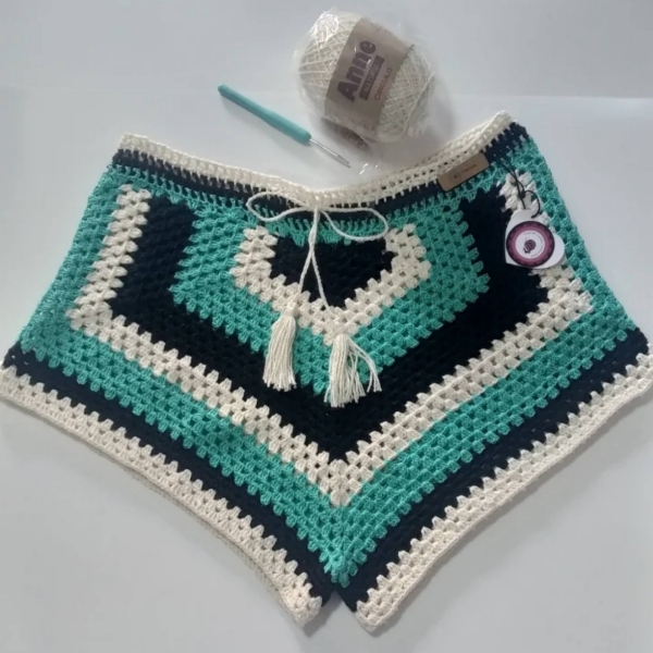 Shorts de crochê saída de praia