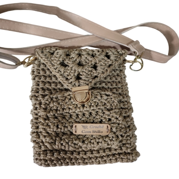 Porta celular em crochê
