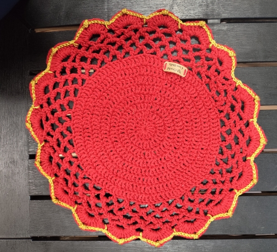 Sousplat vermelho -kit 2 un.