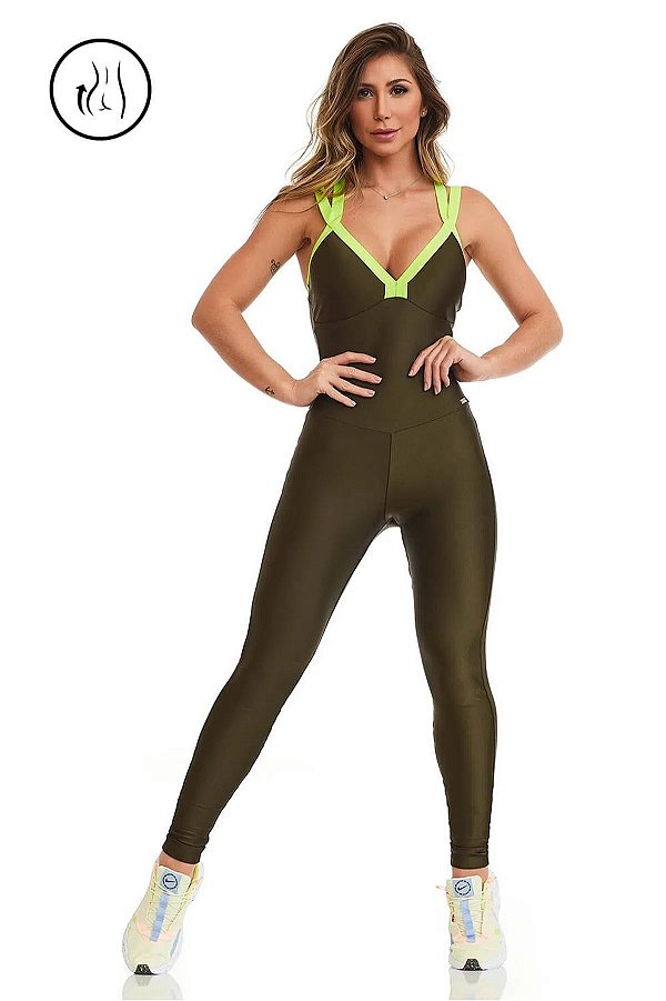 MACACÃO FITNESS LEAP- Verde