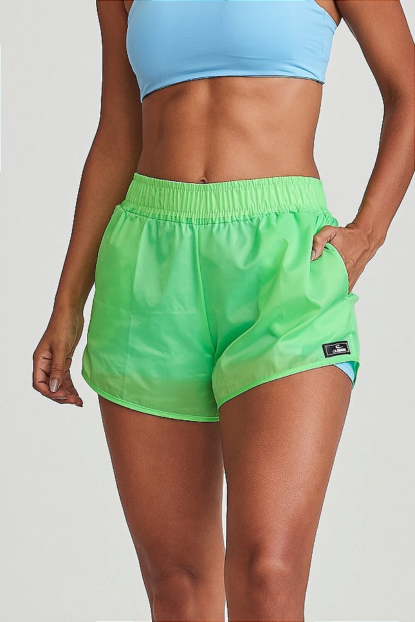 SHORT TAFETA NEON / Verde Neon