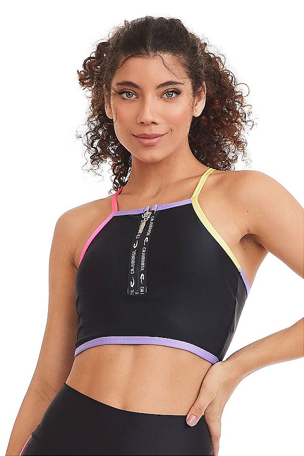 TOP CROPPED ATLETIKA COLORS / PRETO
