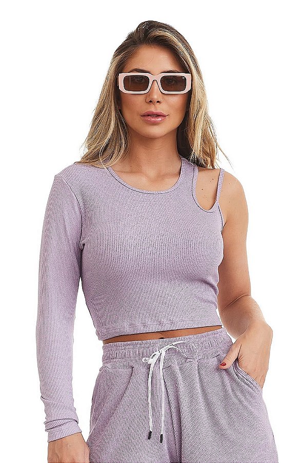 CROPPED MANGA LONGA WONDERFUL / LILAS HARMONIA