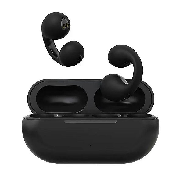 Fones de ouvido Bluetooth sem fio de condução óssea com estojo de carregamento,