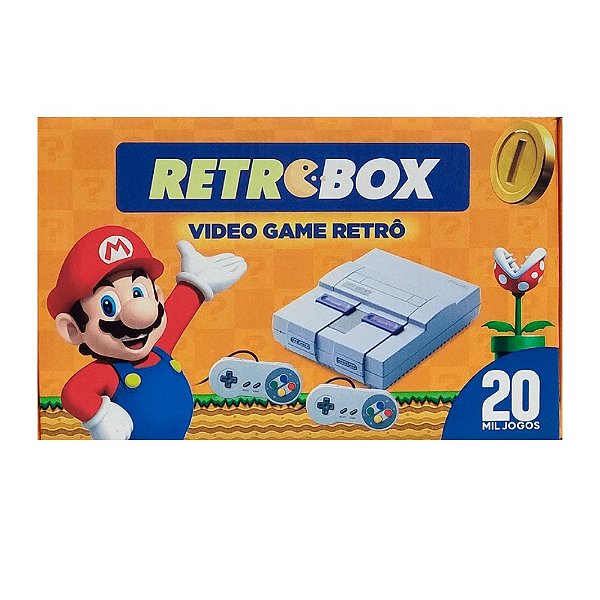 Retrobox Classic com 2 controles e 22 Mil Jogos de Play 1,N64,Super  Nintendo,Mega Drive,Atari