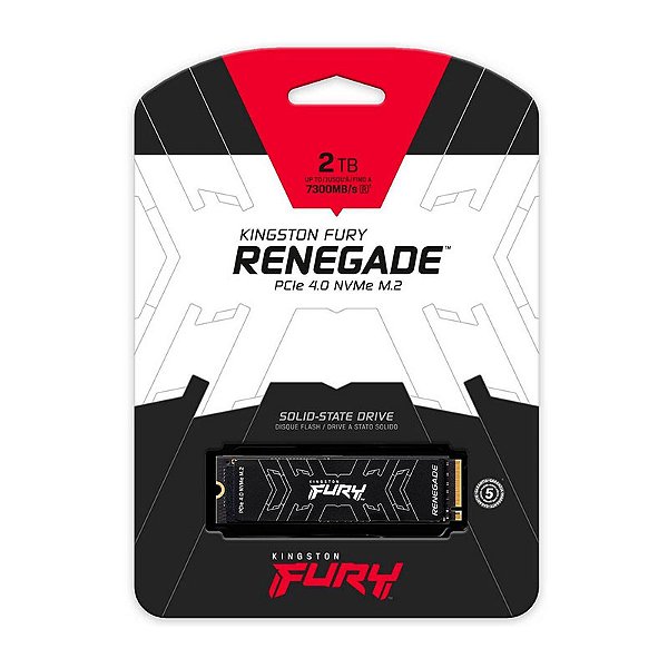 SSD 2TB Para PS5 Kingston FURY Renegade PCIe 4.0 NVMe M.2