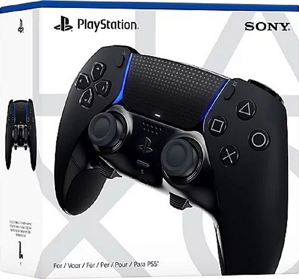 Controle Profissional Edge PS5 - Midnight Black Preto