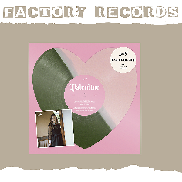 Laufey - Valentine (Strawberry Matcha Heart-Shaped) - LP 7''